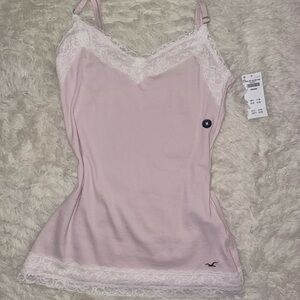 Hollister Pink Lace Trim Camisole